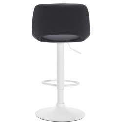 Lot de 2 tabourets de bar Camden, simili cuir, blanc/noir