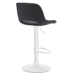 Lot de 2 tabourets de bar Camden, simili cuir, blanc/noir
