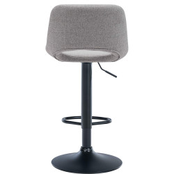 Lot de 2 tabourets de bar Camden en tissu noir et gris clair
