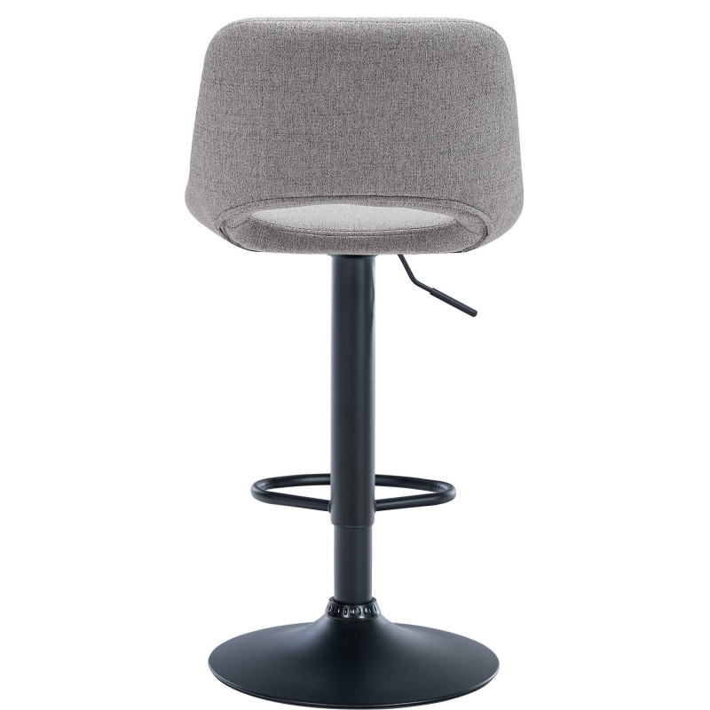 Lot de 2 tabourets de bar Camden en tissu noir et gris clair
