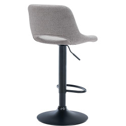 Lot de 2 tabourets de bar Camden en tissu noir et gris clair