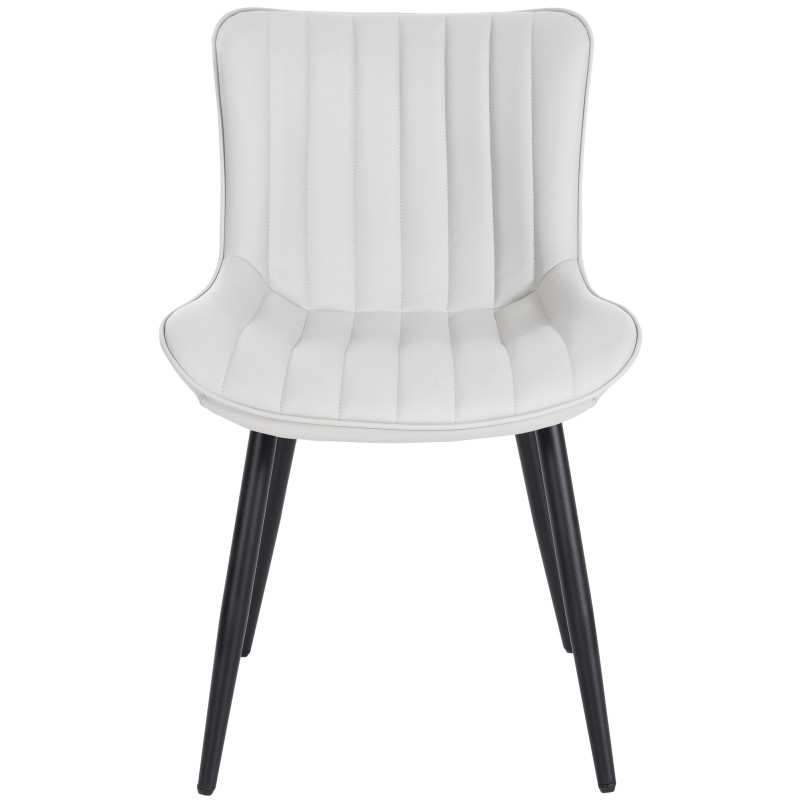 Ensemble de 2 chaises Largo, similicuir, blanches