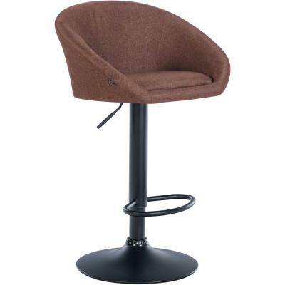 Tabouret de bar Davie tissu noir