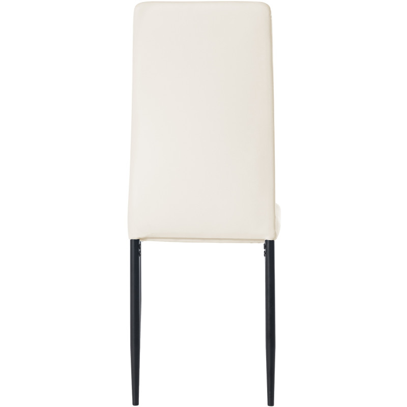 Ensemble de 4 chaises de salle à manger Savino, similicuir, crème