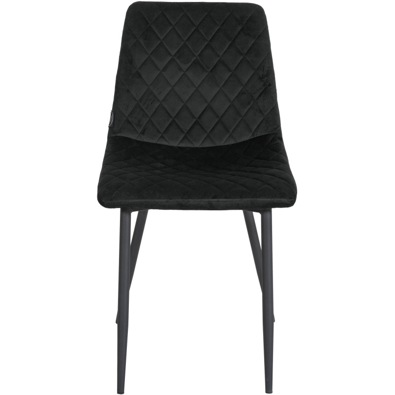 Ensemble de 4 chaises Telde en velours noir
