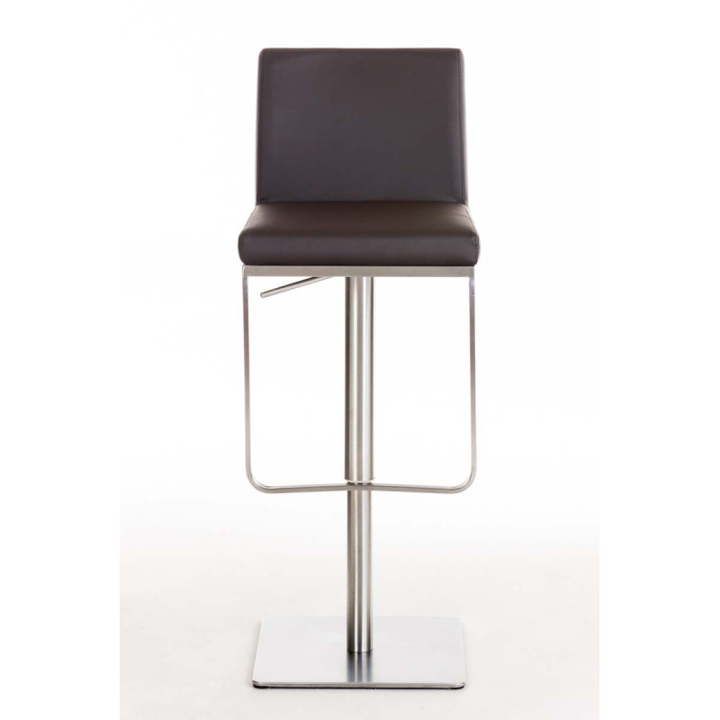 Tabouret de bar Panama E en similicuir brun