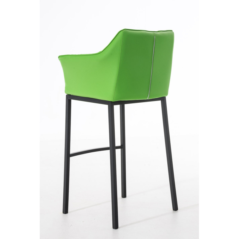 Tabouret de bar Damaso B avec structure à 4 pieds vert