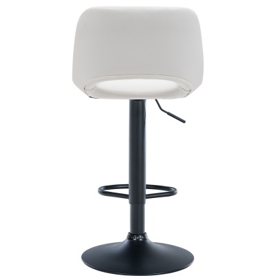 Tabouret de bar Camden simili cuir noir