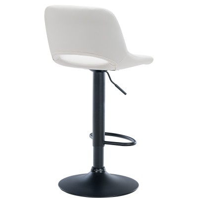 Tabouret de bar Camden simili cuir noir