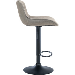 Lot de 2 tabourets de bar Vonore tissu noir taupe