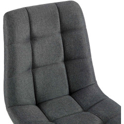 Ensemble de 4 chaises de salle à manger Antibes, tissu gris foncé