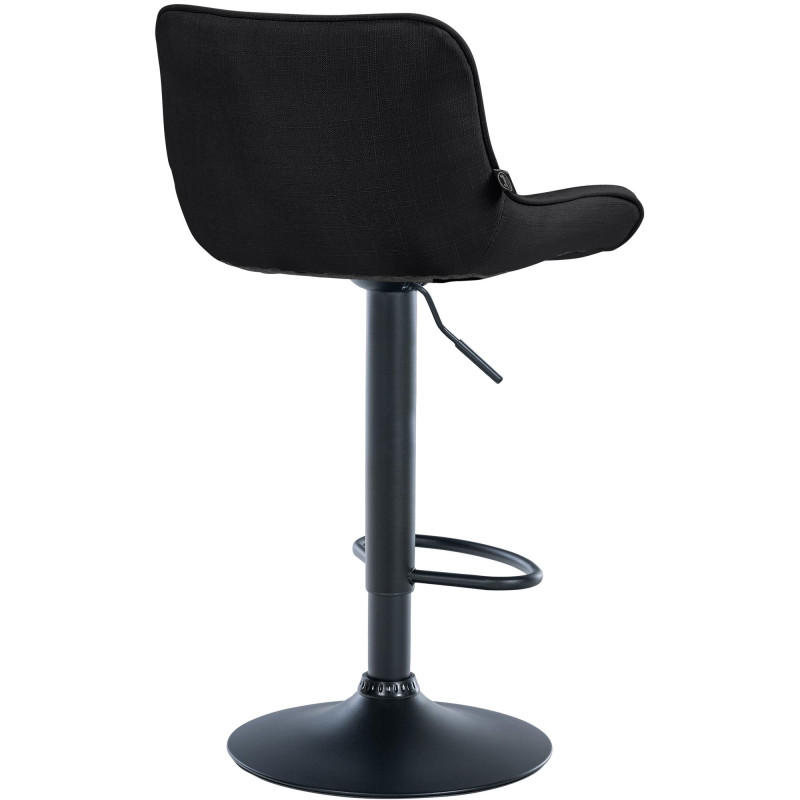 Lot de 2 tabourets de bar Vonore tissu noir noir