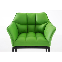 Tabouret de bar Damaso B avec structure à 4 pieds vert
