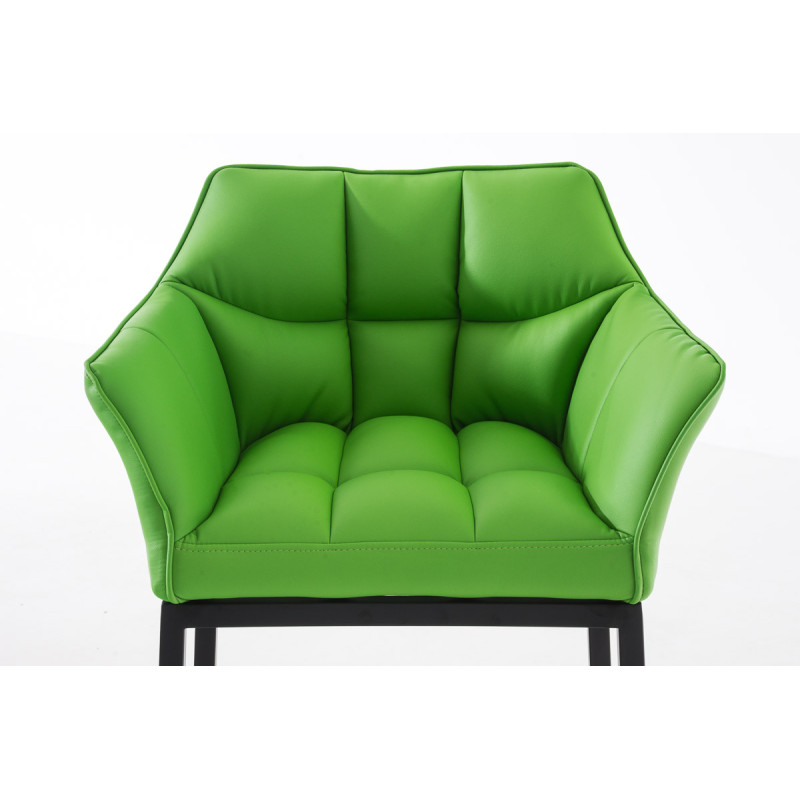 Tabouret de bar Damaso B avec structure à 4 pieds vert