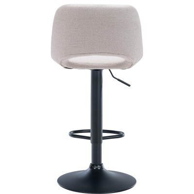 Tabouret de bar Camden tissu noir