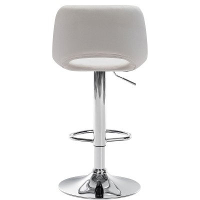 Tabouret de bar Camden velours chrome