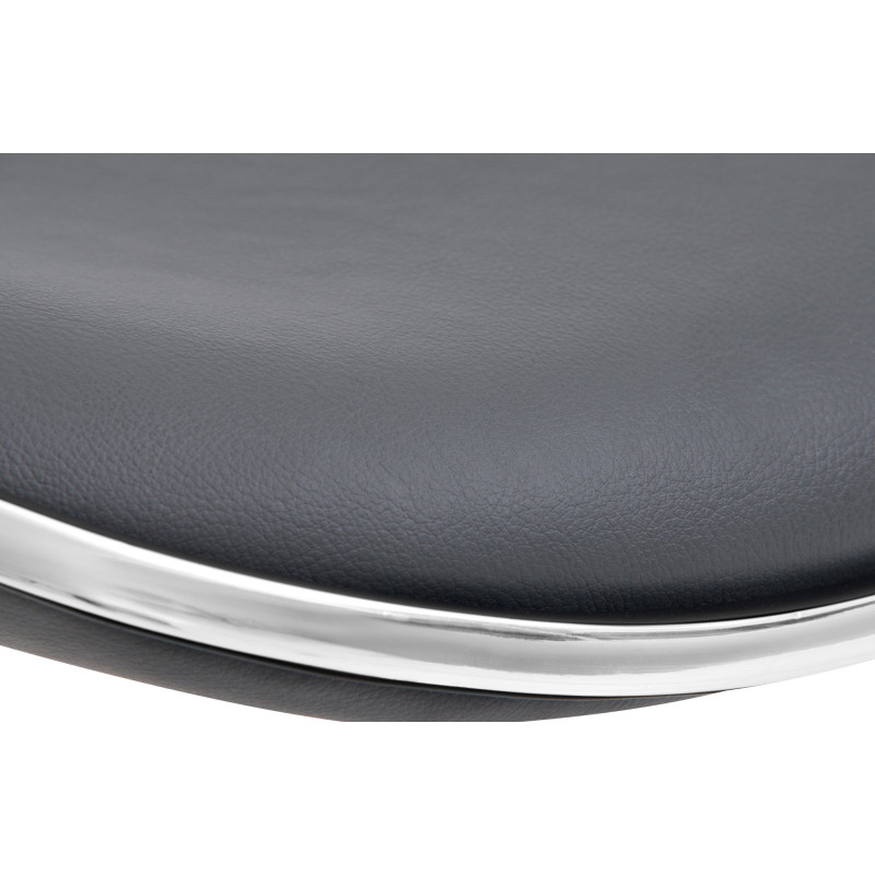 Tabouret de bar Shanghai en cuir artificiel C gris