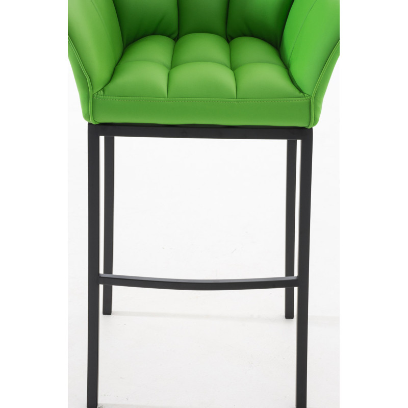 Tabouret de bar Damaso B avec structure à 4 pieds vert