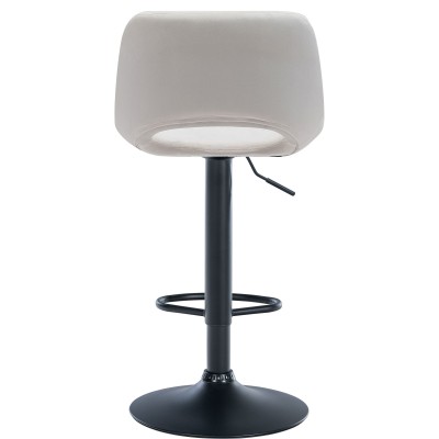 Tabouret de bar Camden velours noir