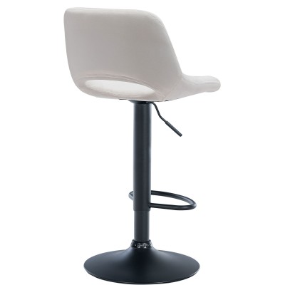 Tabouret de bar Camden velours noir