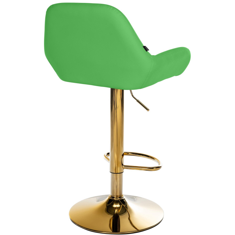 Tabouret de bar Braga Gold simili cuir vert