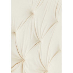 Chaise de salle à manger Wallace, velours, crème