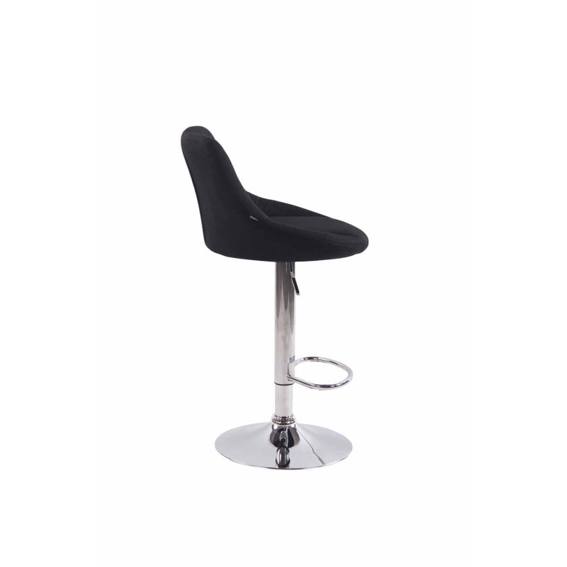 Lot de 2 tabourets de bar Lazio tissu C noir