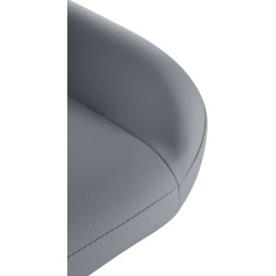 Lot de 2 tabourets de bar Braga Gold simili cuir gris