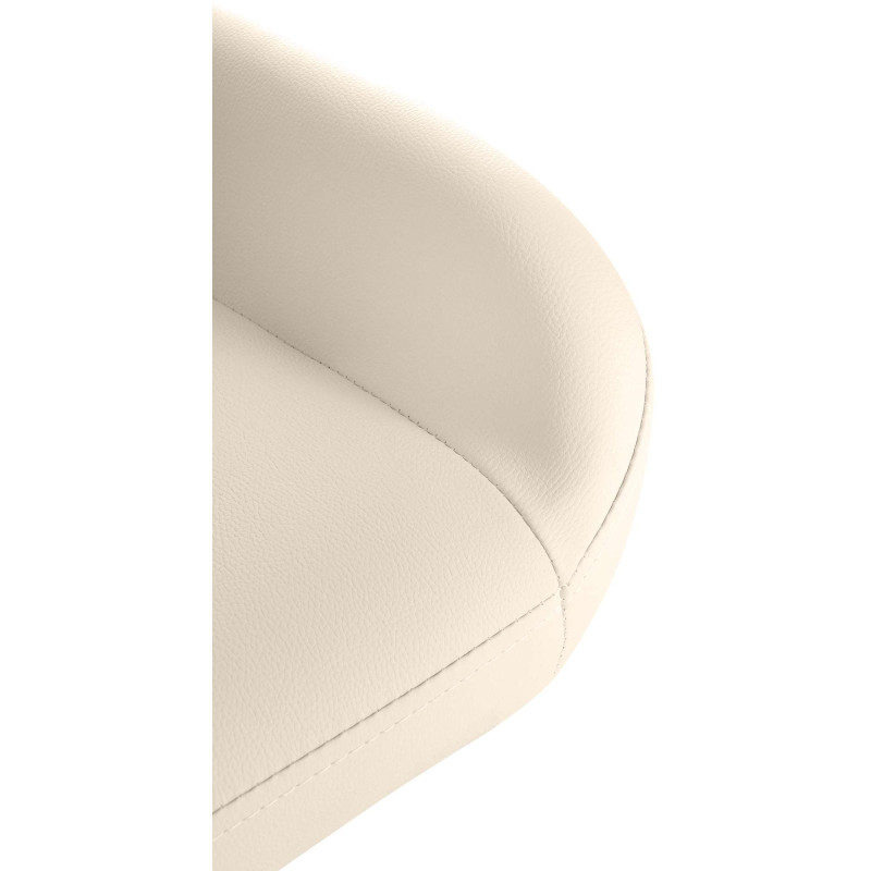 Lot de 2 tabourets de bar Braga Gold simili cuir crème