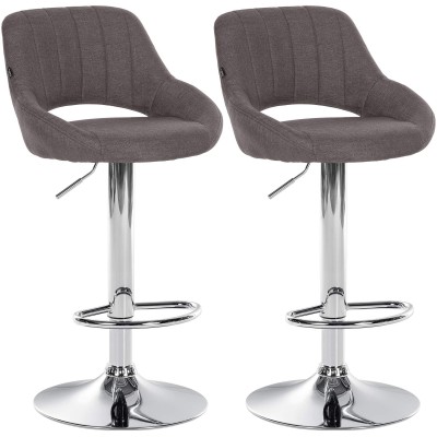 Lot de 2 tabourets de bar Milet tissu C