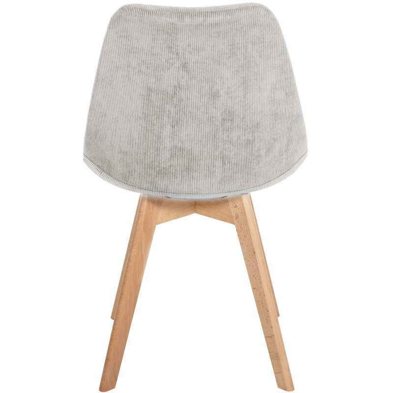 Ensemble de 4 chaises Linares Cord beige