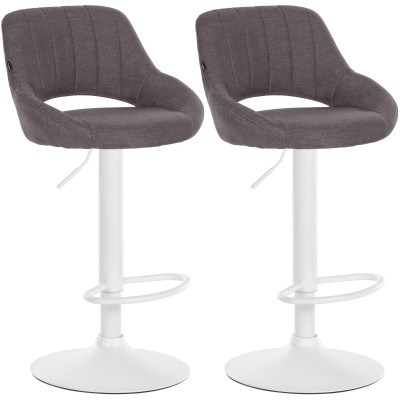 Lot de 2 tabourets de bar Milet tissu W