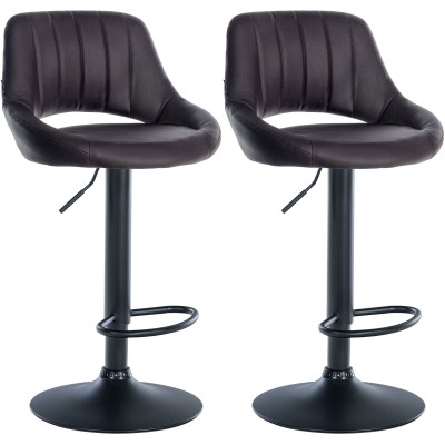 Lot de 2 tabourets de bar Milet simili cuir B