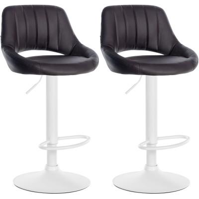 Lot de 2 tabourets de bar Milet simili cuir W