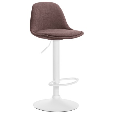 Tabouret de bar Kiel tissu blanc