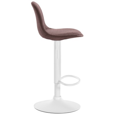 Tabouret de bar Kiel tissu blanc