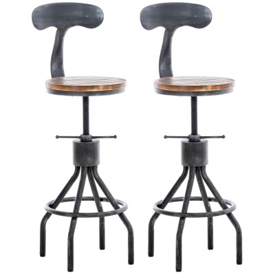 Lot de 2 tabourets de bar Hanam