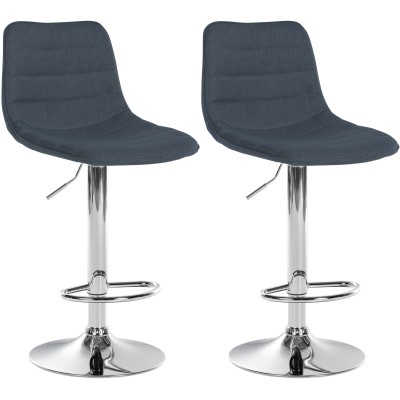 Lot de 2 tabourets de bar Lex tissu C