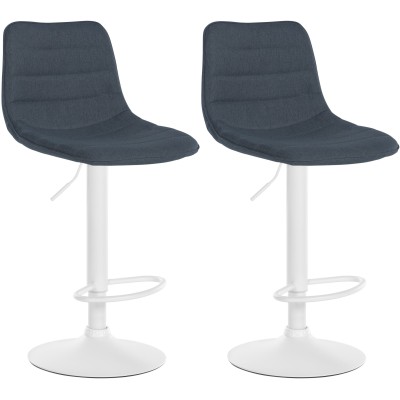 Lot de 2 tabourets de bar Lex tissu W