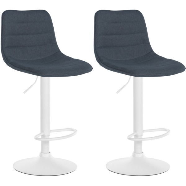 Lot de 2 tabourets de bar Lex tissu W