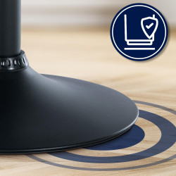 Tabouret de bar Olinda velours noir crème