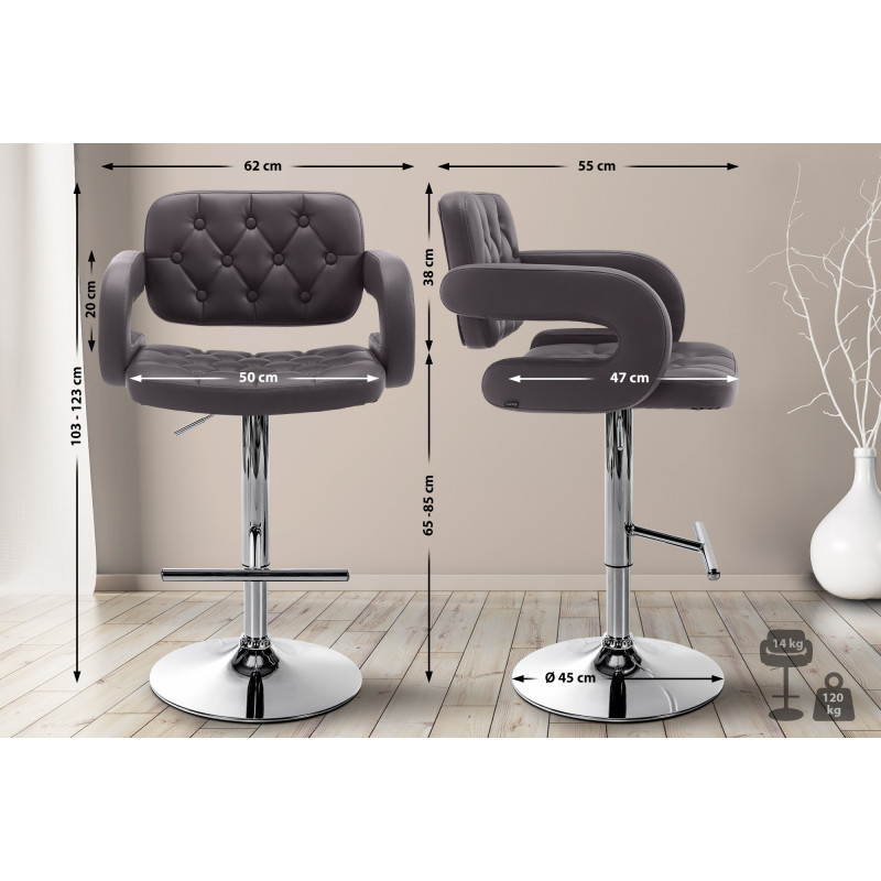 Tabouret de bar marron Dublin C