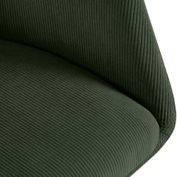 Chaise de salle à manger Olema Cord vert