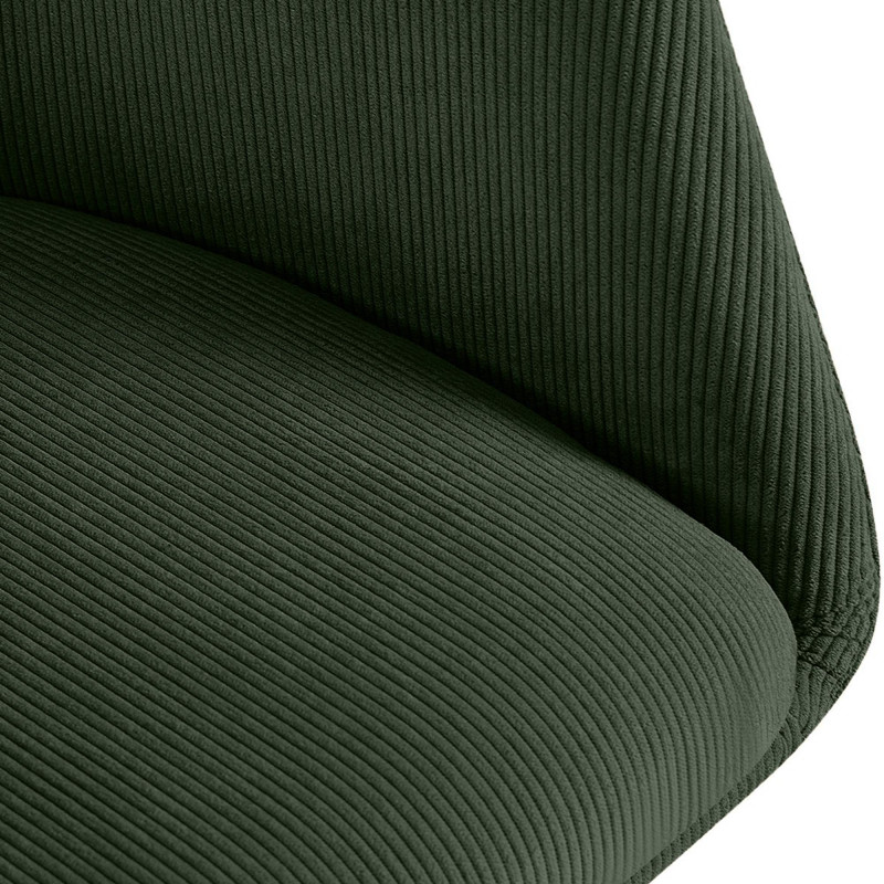 Chaise de salle à manger Olema Cord vert