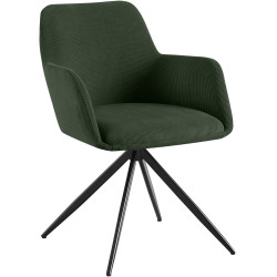 Chaise de salle à manger Olema Cord vert