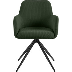 Chaise de salle à manger Olema Cord vert