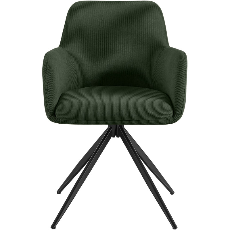 Chaise de salle à manger Olema Cord vert
