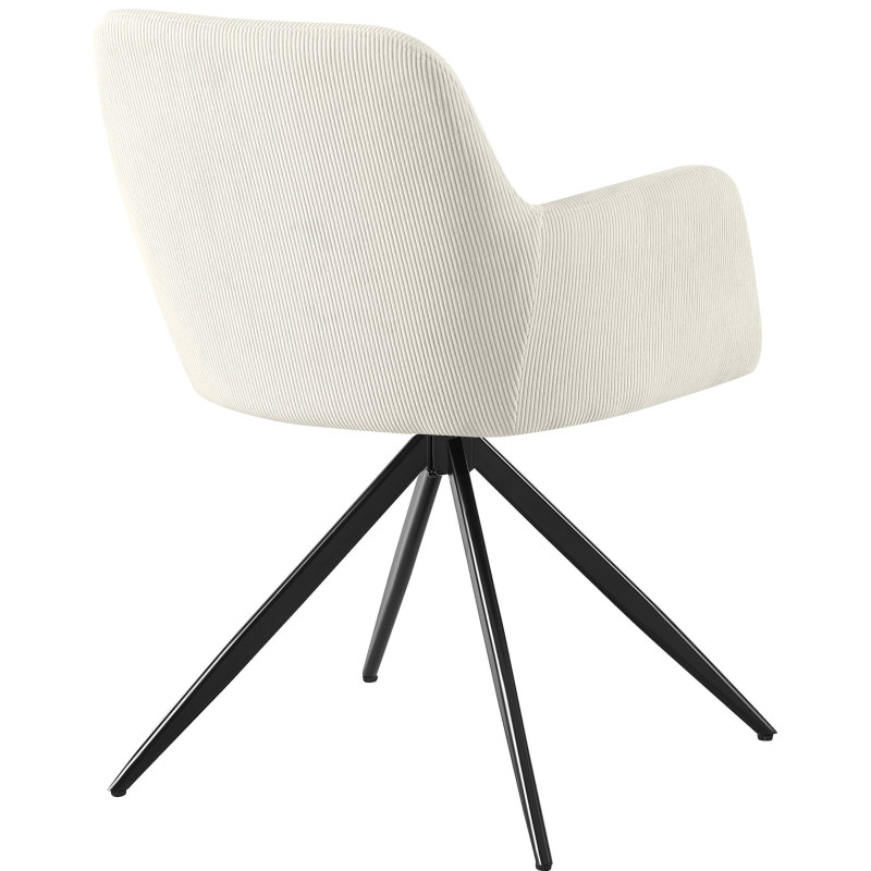 Chaise de salle à manger Olema Cord crème