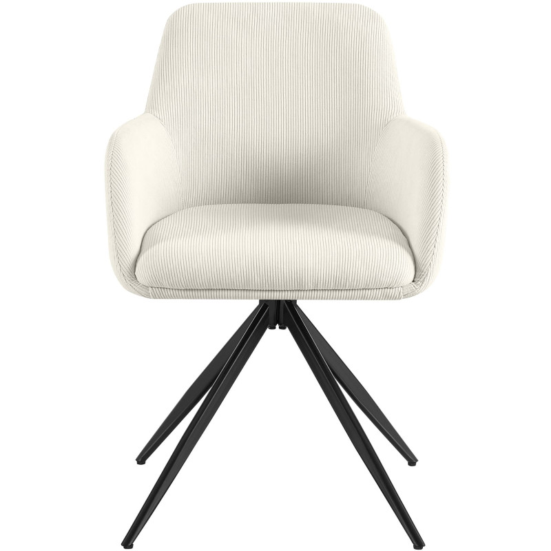 Chaise de salle à manger Olema Cord crème