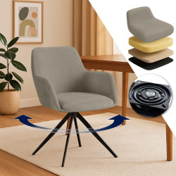 Chaise de salle à manger Olema Cord taupe